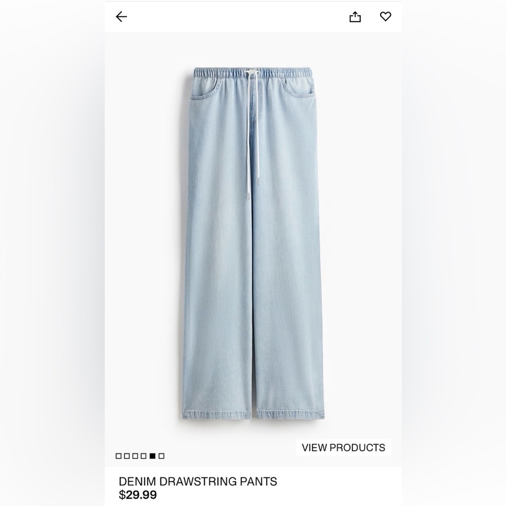 H&M Denim Drawstring pants